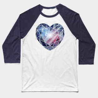 Galaxy crystal heart Baseball T-Shirt